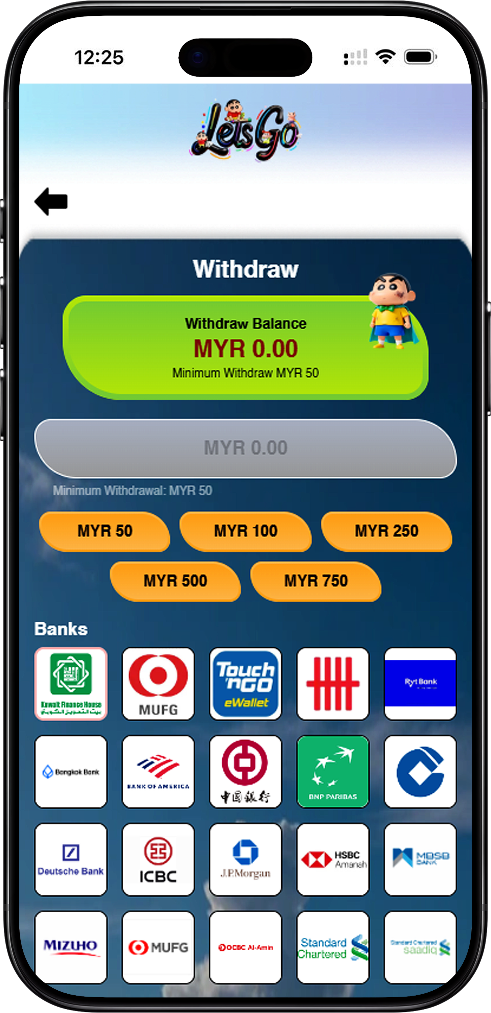 LetsGo2U Withdraw Overview